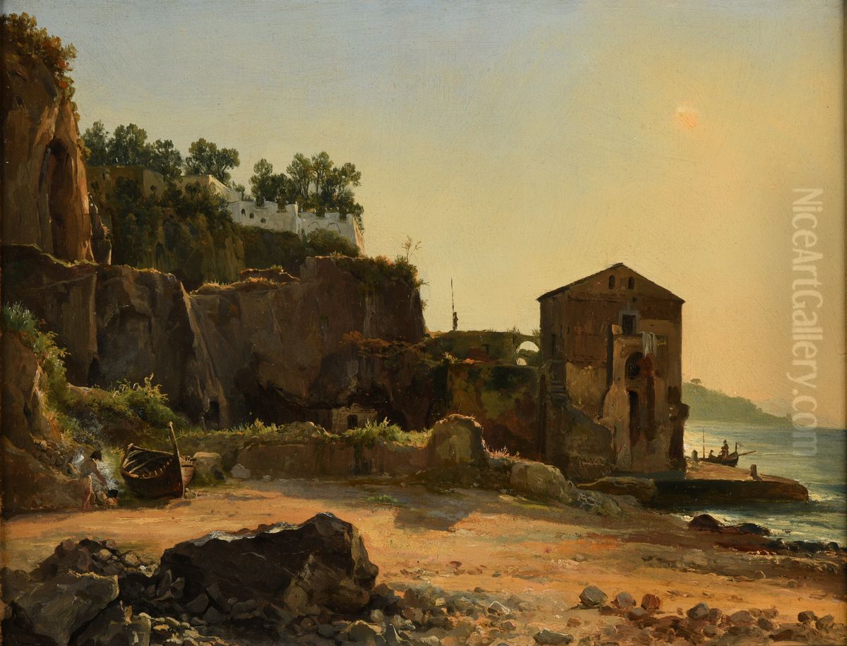 Bord de mer Oil Painting by Jacques Raymond Brascassat