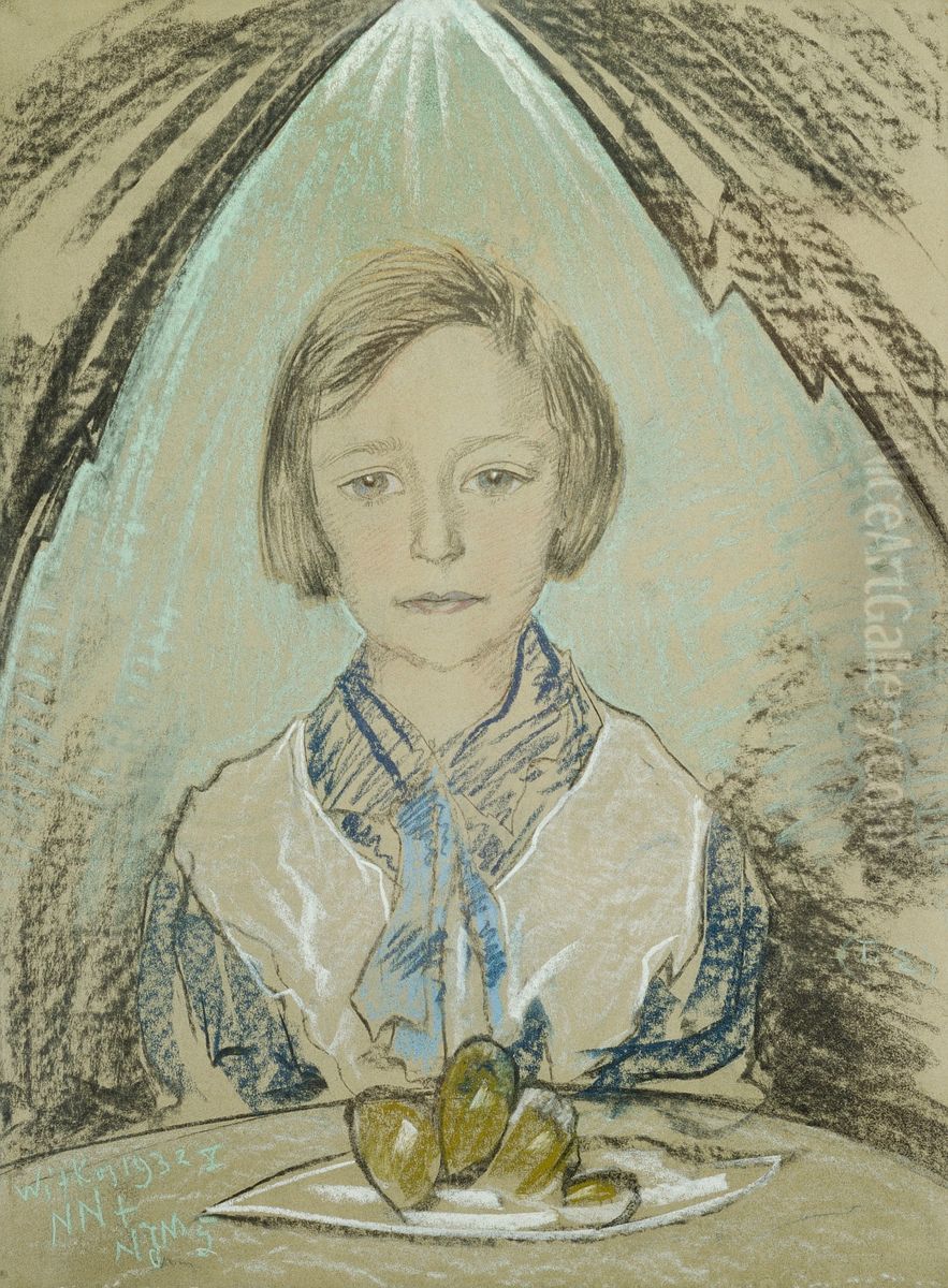 Portret dziewczynki z rodziny Totwenow Oil Painting by Stanislaw Ignacy Witkiewicz (Witkacy)