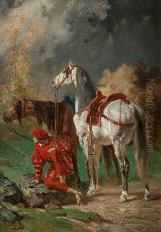 Getting Impatient Oil Painting by Evariste Vital Luminais