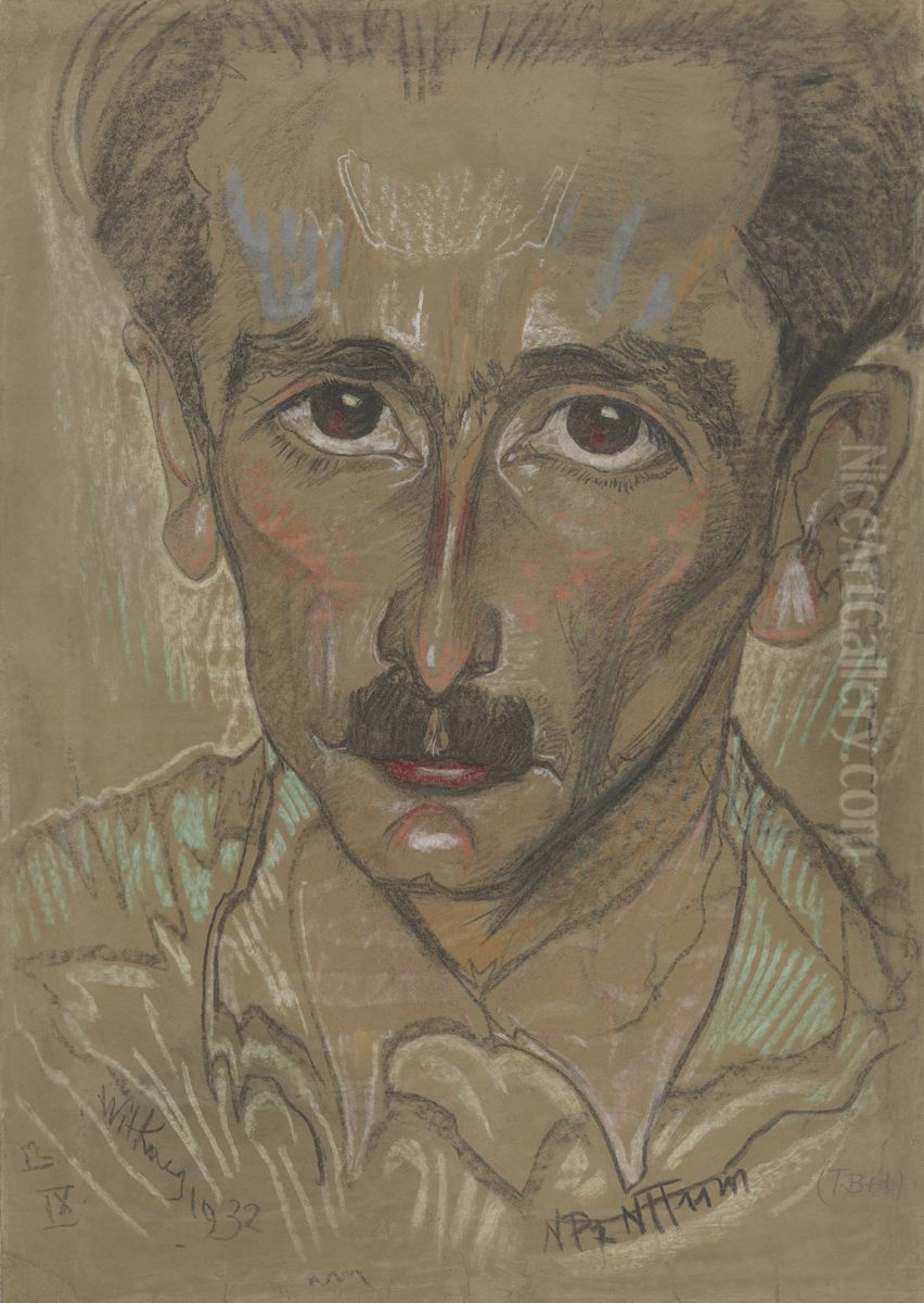 Portrait of Preslaw Karszowski Oil Painting by Stanislaw Ignacy Witkiewicz (Witkacy)