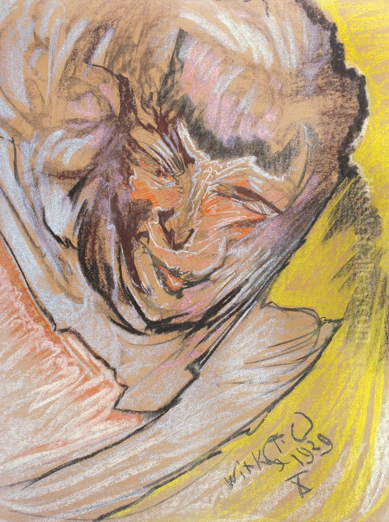 Portret Neny Stachurskiej Oil Painting by Stanislaw Ignacy Witkiewicz (Witkacy)