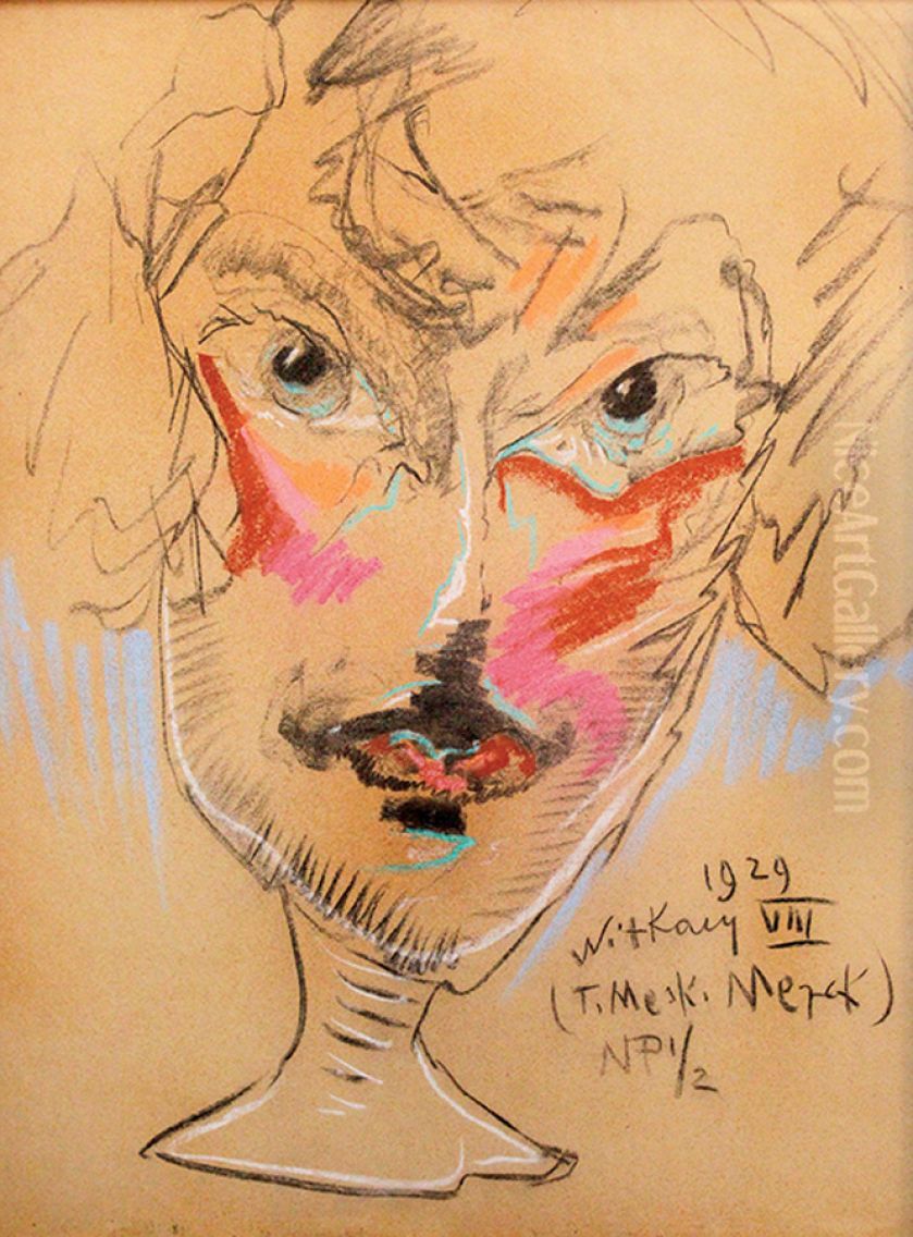 Portret Neny Stachurskiej Oil Painting by Stanislaw Ignacy Witkiewicz (Witkacy)