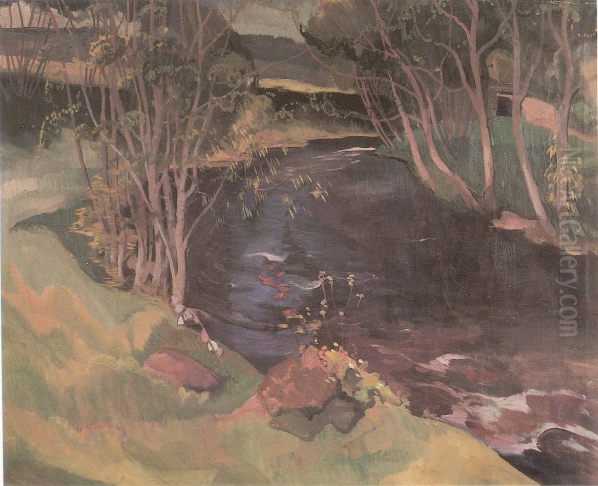 Stream at Olcza Oil Painting by Stanislaw Ignacy Witkiewicz (Witkacy)