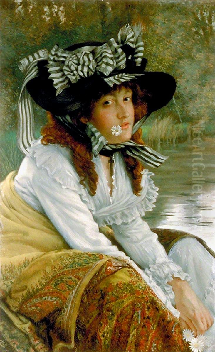 On the River Oil Painting by James Jacques Joseph Tissot