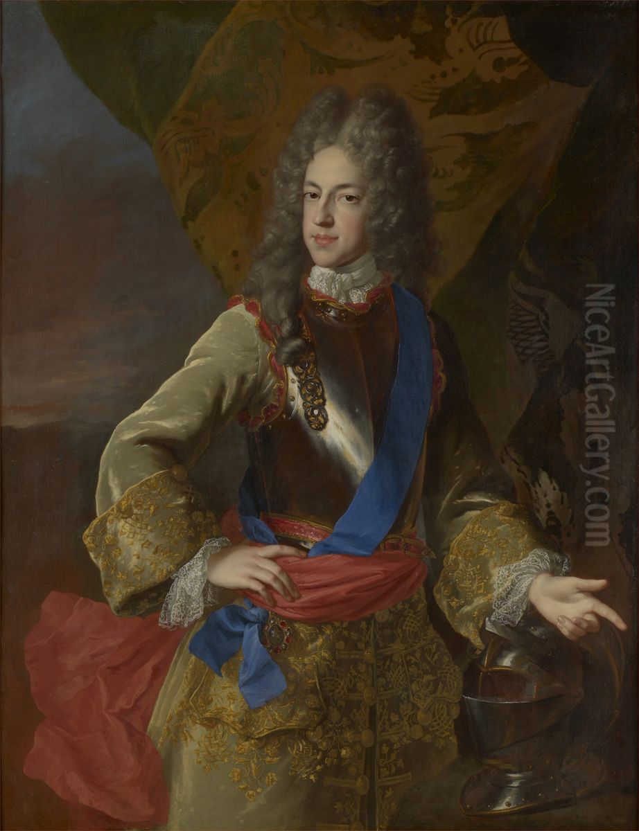 Prince James Francis Edward Stuart (1688-1766), 'The Old Pretender' Oil Painting by Alexis-Simon Belle
