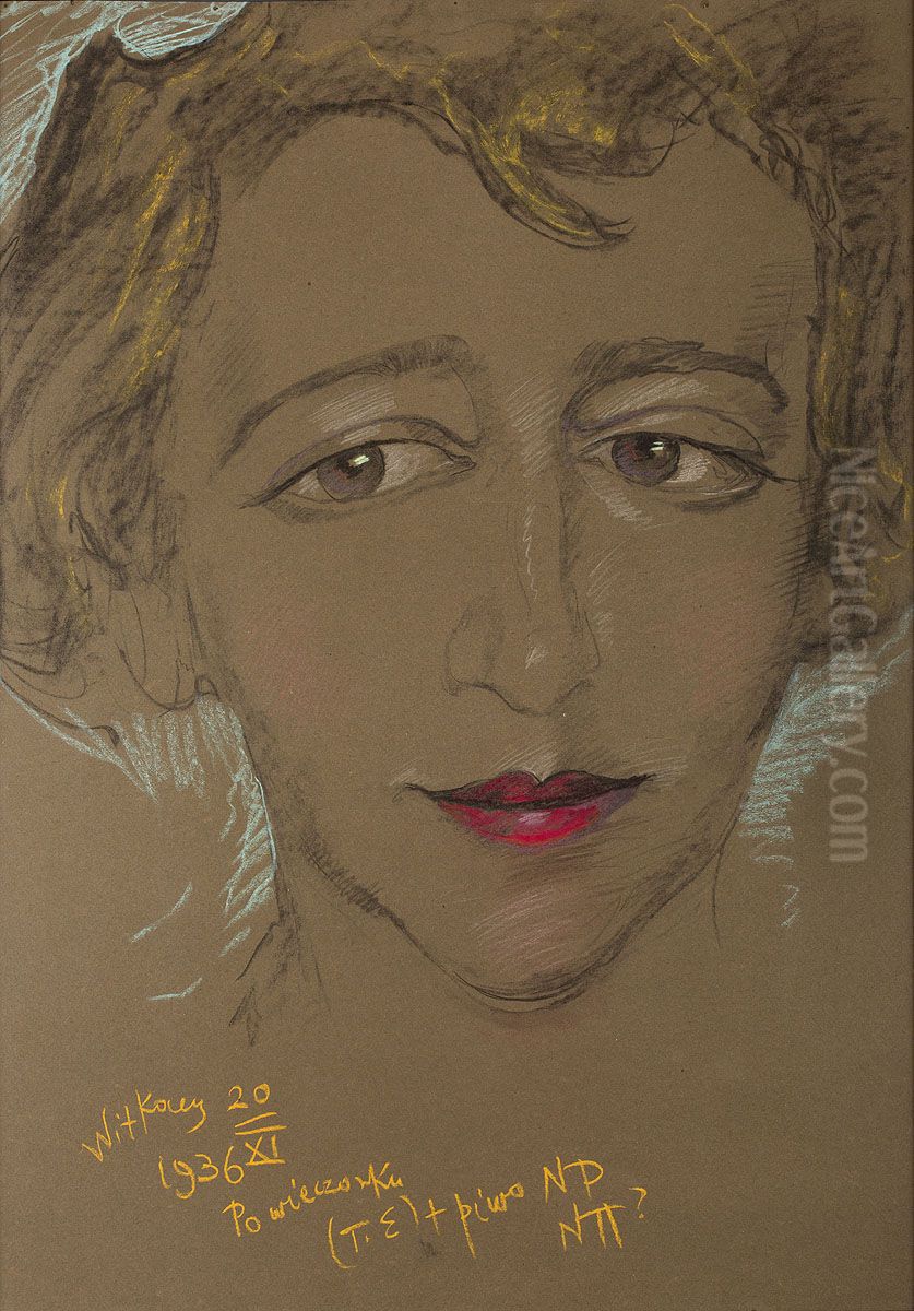 Portret Heleny Maciakowej Oil Painting by Stanislaw Ignacy Witkiewicz (Witkacy)