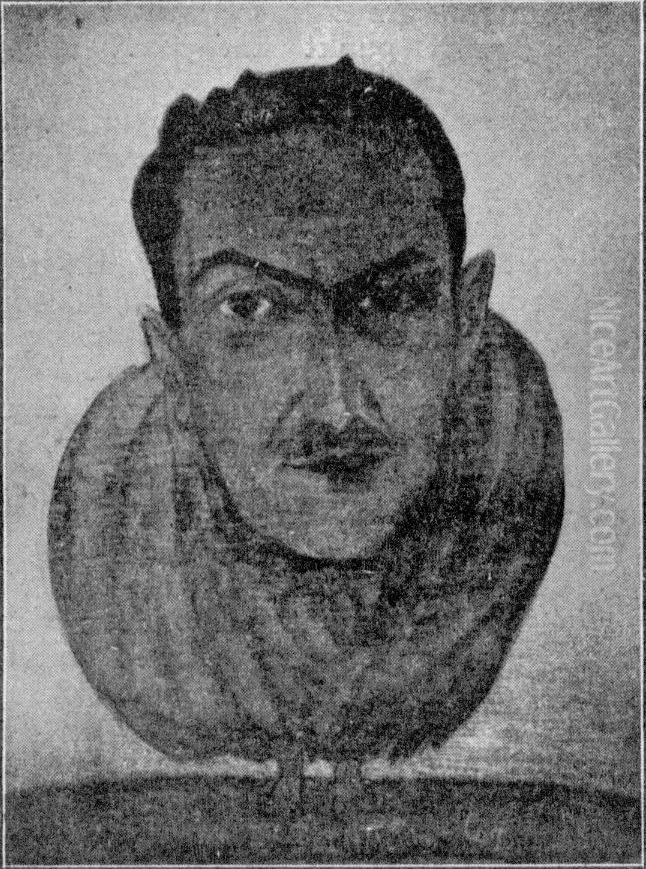 Portrait of Tadeusz Boy-Zelenski Oil Painting by Stanislaw Ignacy Witkiewicz (Witkacy)