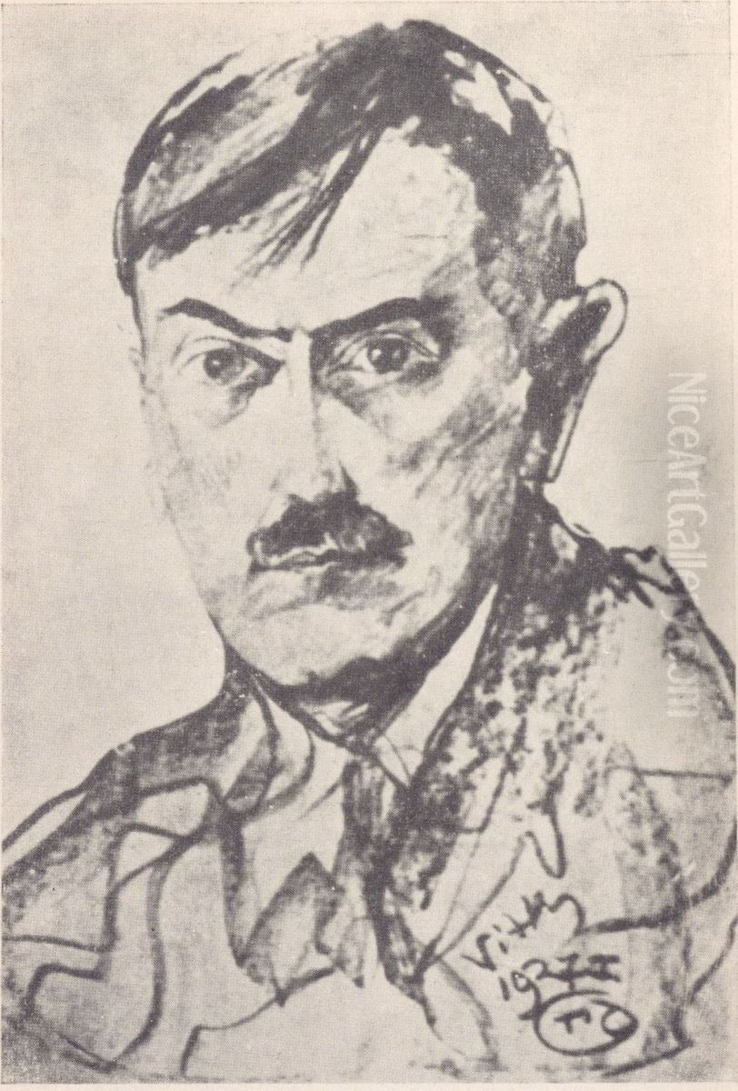 Portret Tadeusza Boya-Zelenskiego Oil Painting by Stanislaw Ignacy Witkiewicz (Witkacy)