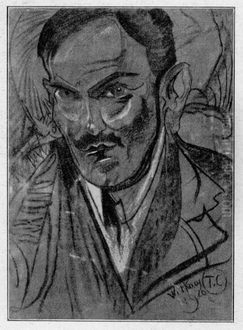 Portret Tadeusza Boya-Zelenskiego Oil Painting by Stanislaw Ignacy Witkiewicz (Witkacy)