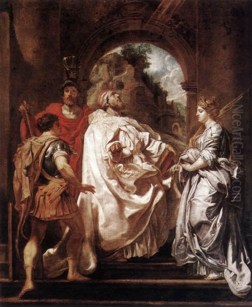 St Gregory the Great with Saints Oil Painting by (studio of) Rubens, Peter Paul