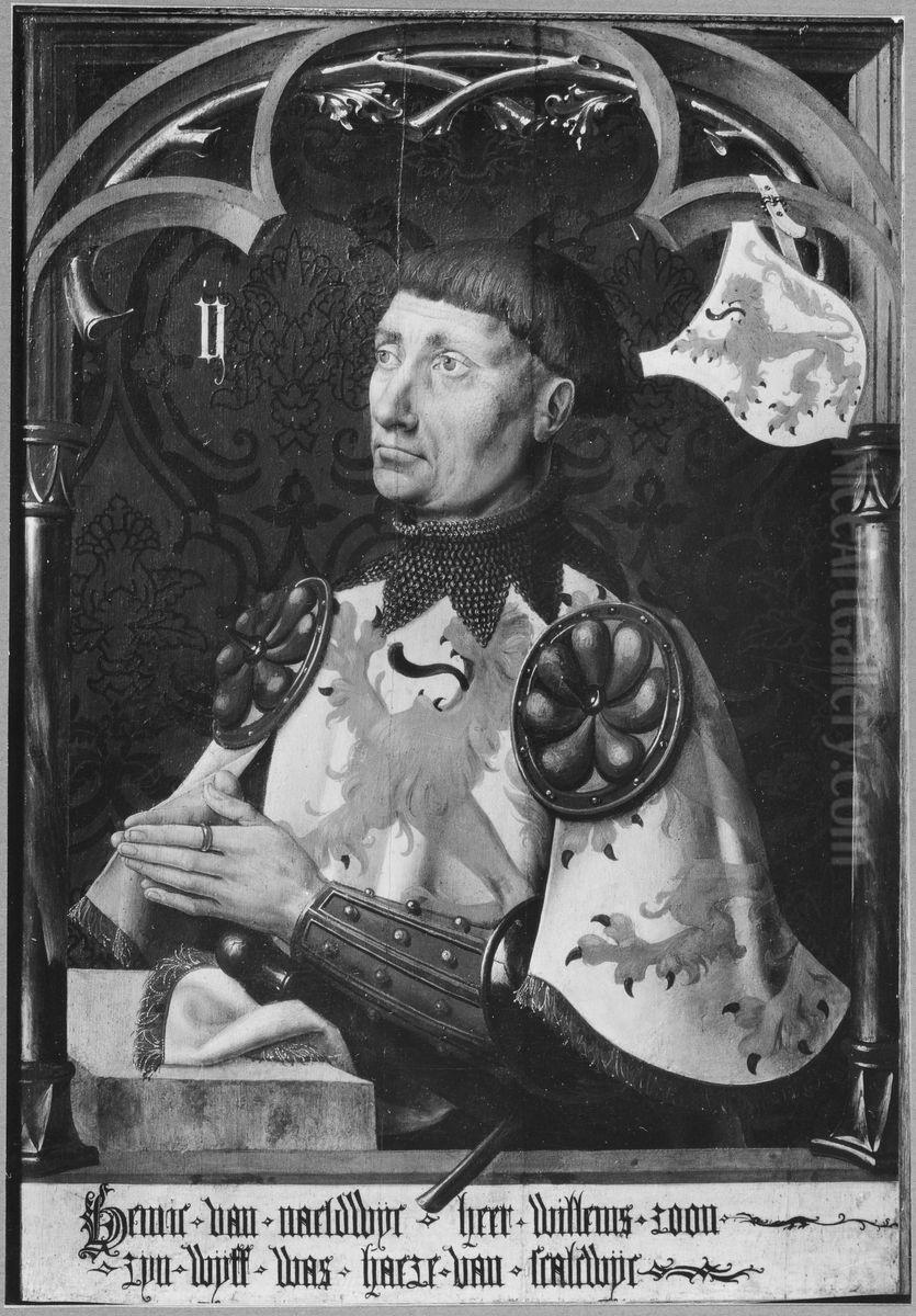 Portret van Hendrick II van Naaldwijk (ca. 1305-1349), Erfmaarschalk van Holland Oil Painting by unknown