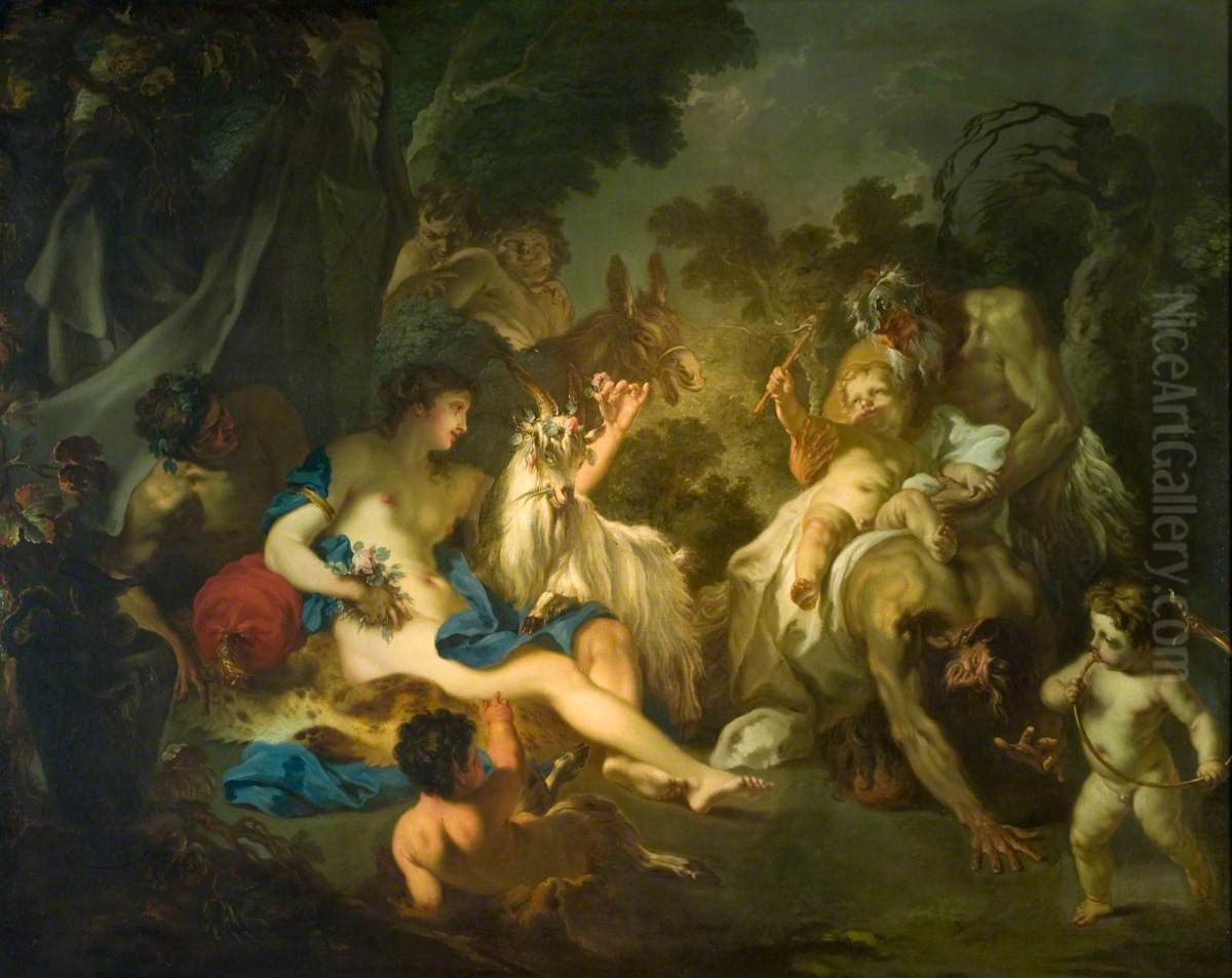 The Infancy of Bacchus Oil Painting by Louis De Boullogne
