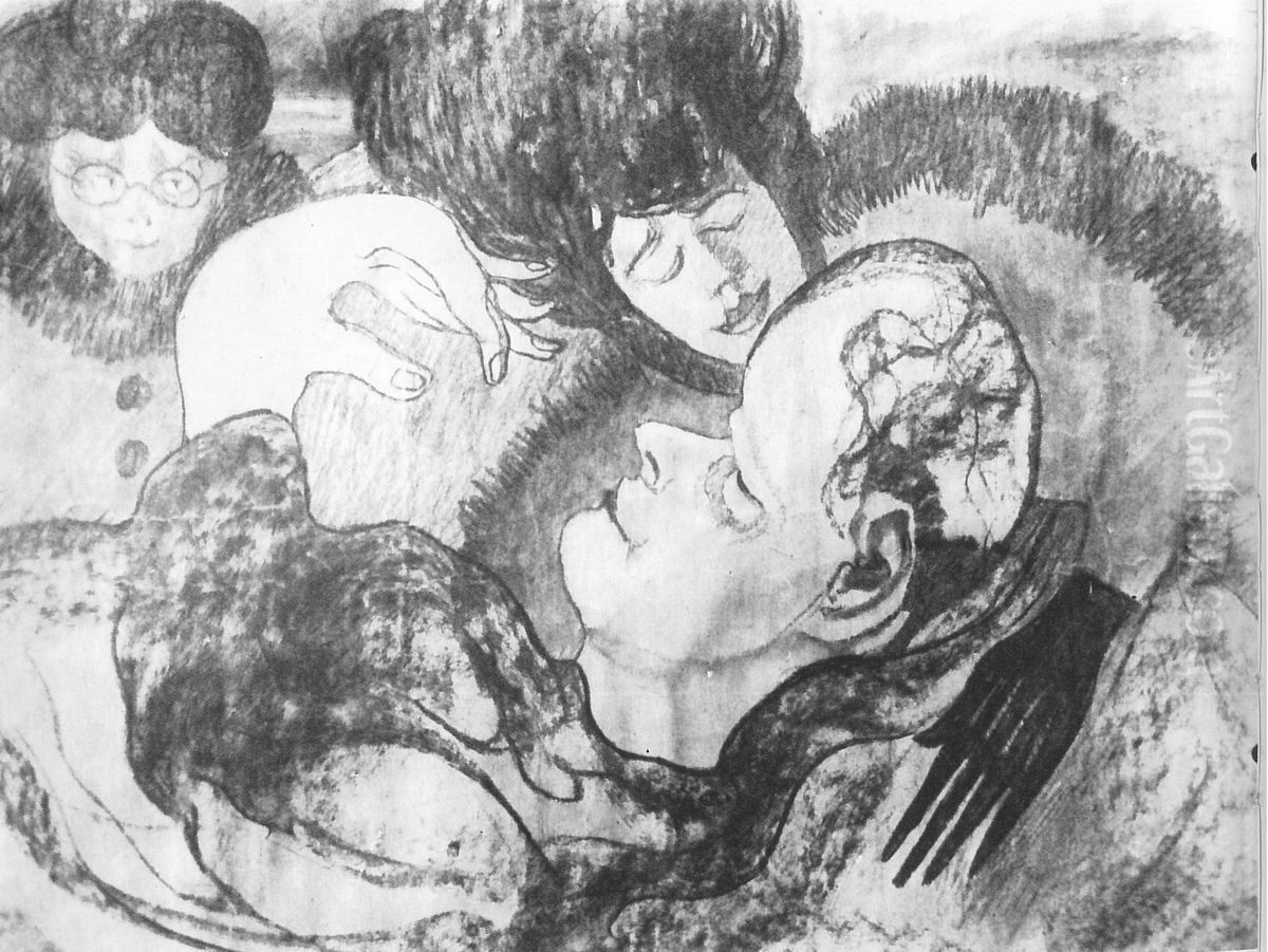 Visit to a mental hospital Oil Painting by Stanislaw Ignacy Witkiewicz (Witkacy)