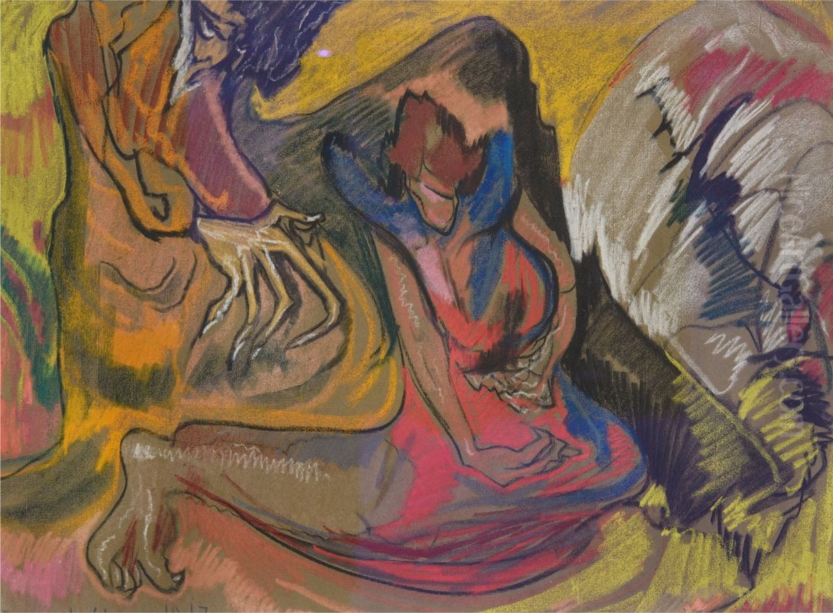 Czarownice Oil Painting by Stanislaw Ignacy Witkiewicz (Witkacy)