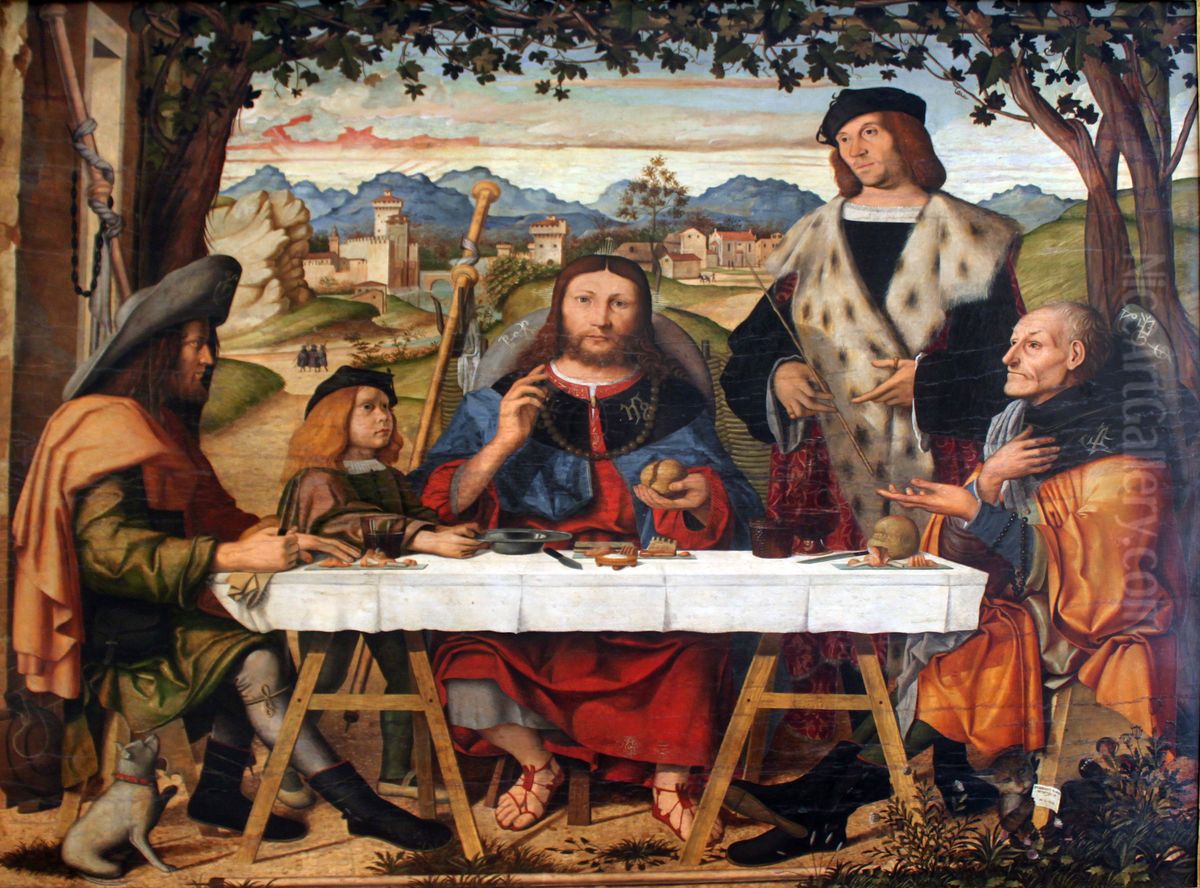 Christ at Emmaus Oil Painting by Marco Marziale