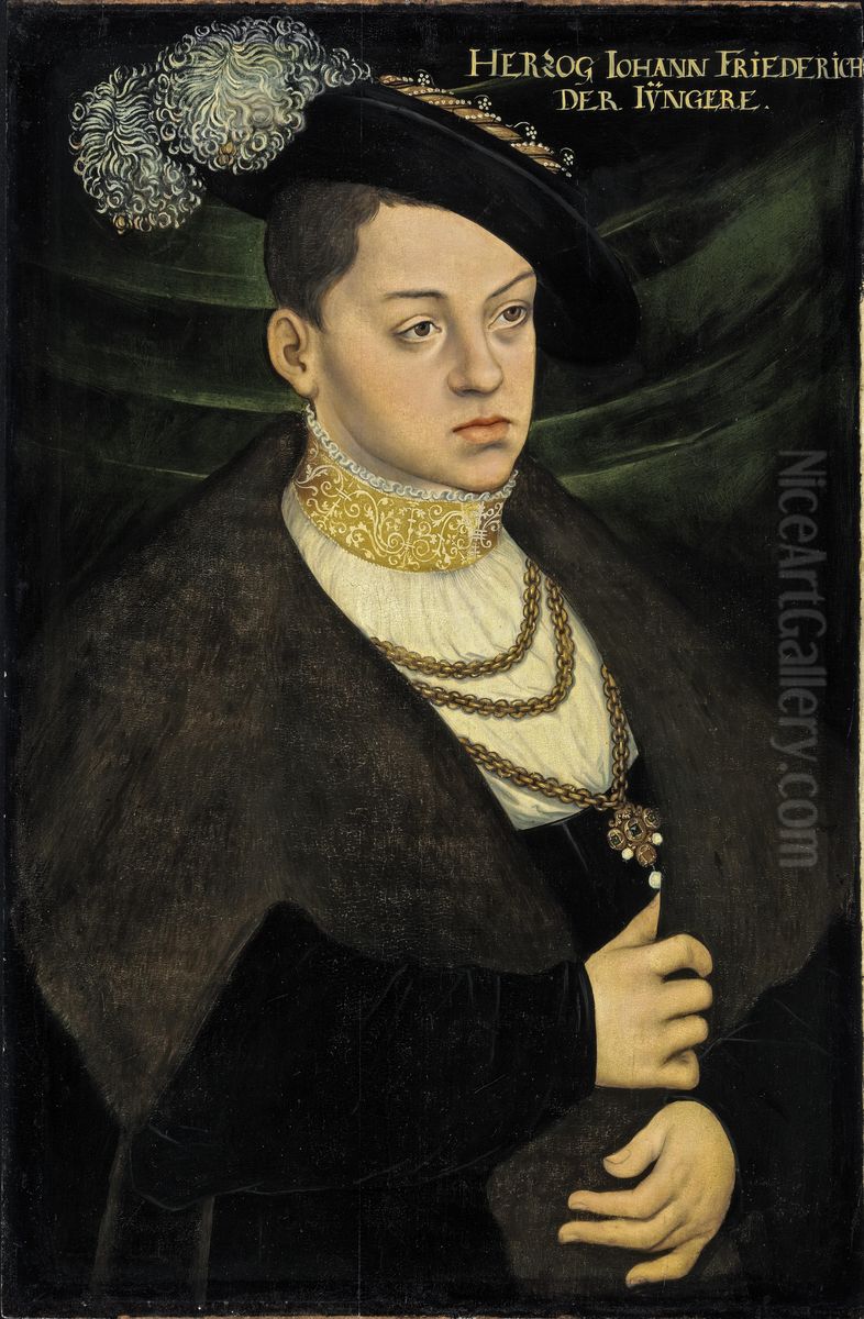 Johann Ernst of Saxony Oil Painting by Lucas Cranach the Elder