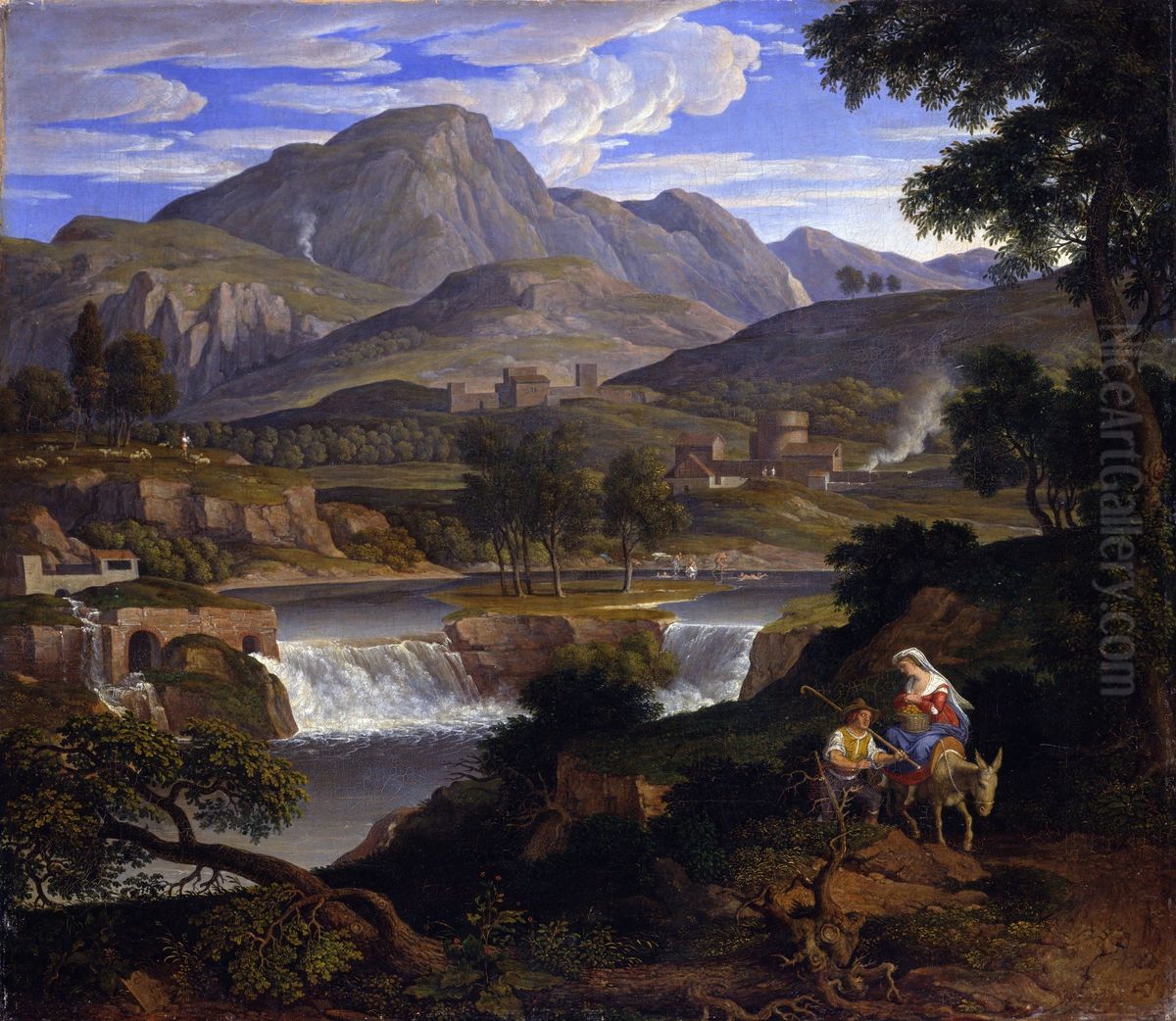 Wasserfalle bei Subiaco Oil Painting by Joseph Anton Koch