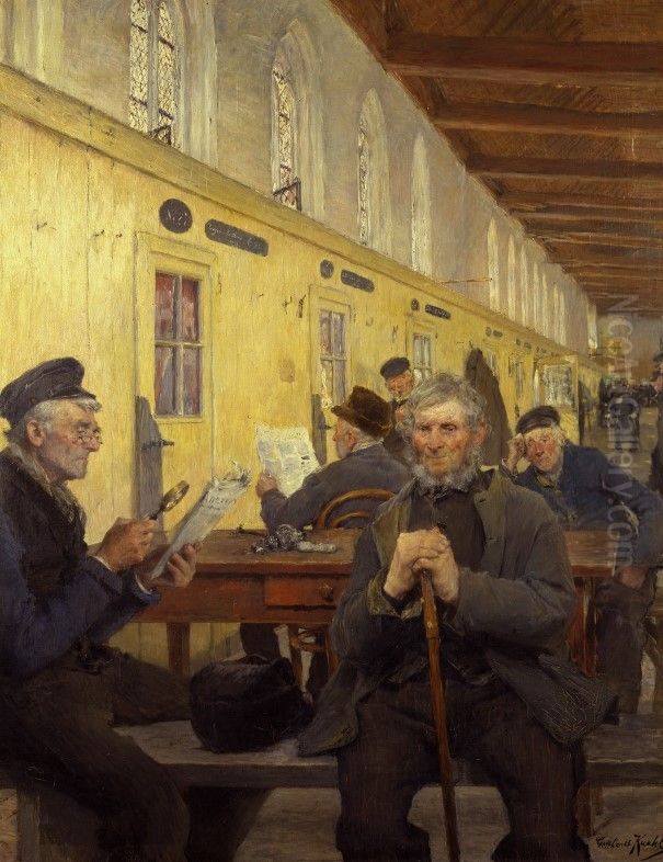 Altmannerhaus in Lubeck Oil Painting by Gotthardt Kuehl