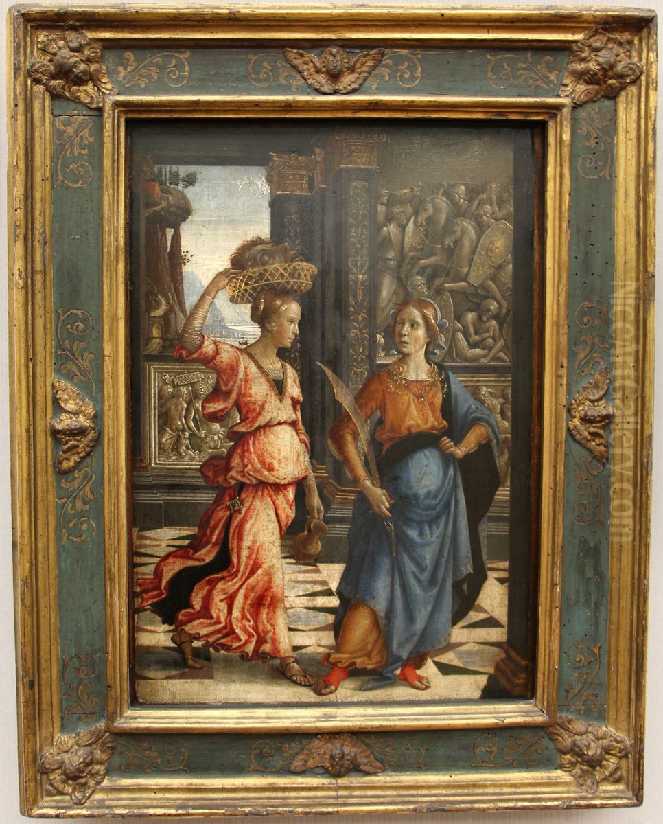 Judith mit ihrer Magd Oil Painting by Ghirlandaio Domenico