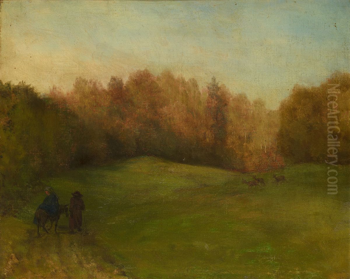 The Flight into Egypt Oil Painting by Wilhelm Steinhausen