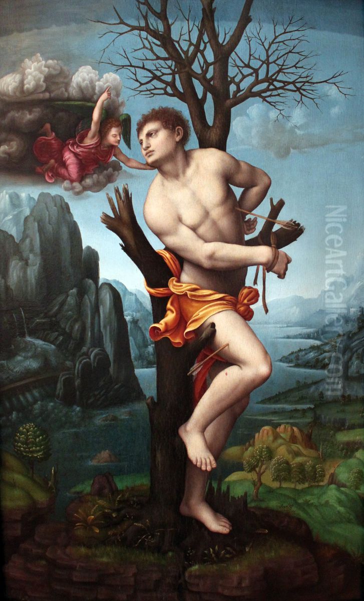 Saint Sebastian Oil Painting by Marco D'Oggiono