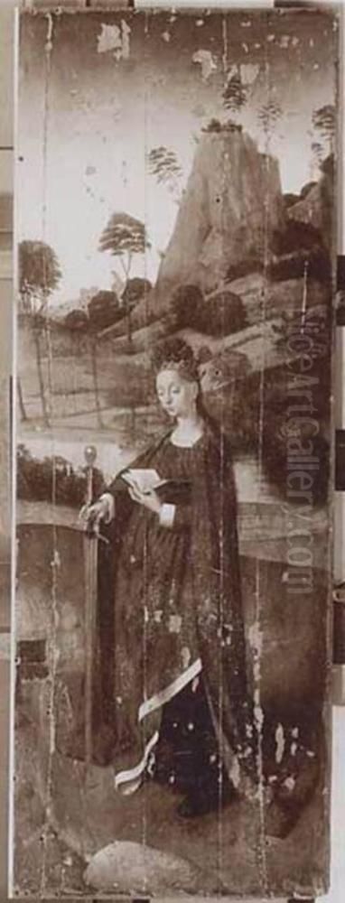 Die hl. Katharina / Altarflugel Oil Painting by Petrus Christus