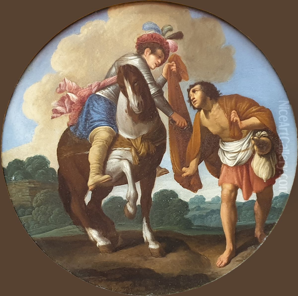 Saint Martin and the beggar Oil Painting by Carlo Saraceni
