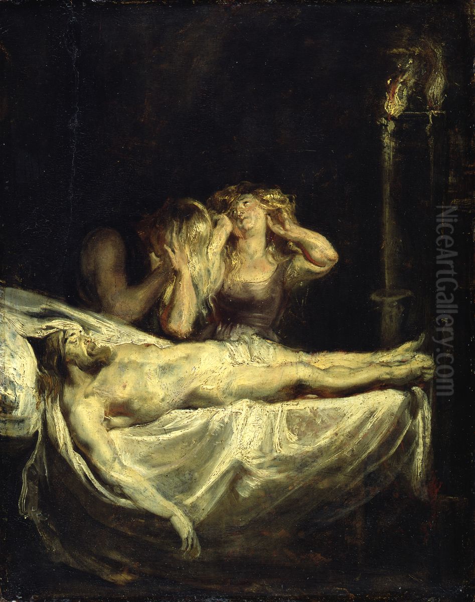 The Lamentation of Christ Oil Painting by (studio of) Rubens, Peter Paul