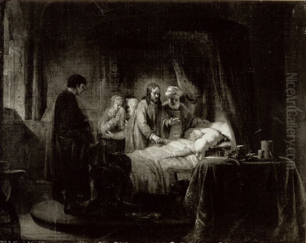 Die Erweckung der Tochter des Jairus Oil Painting by Gerbrand Van Den Eeckhout