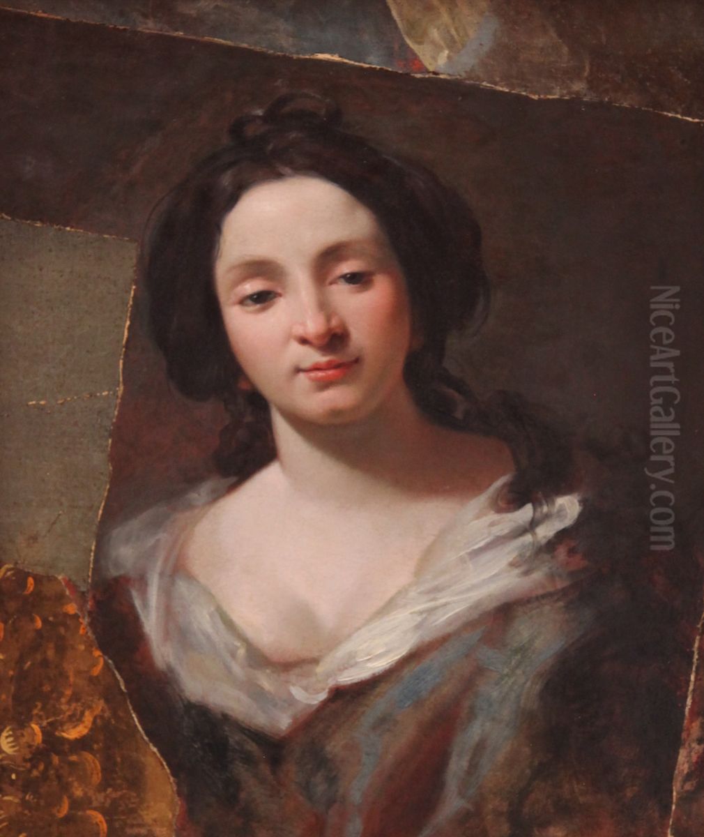 Portrat der Virginia da Vezzo Oil Painting by Simon Vouet