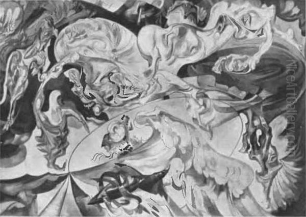 Walka zywiolow Oil Painting by Stanislaw Ignacy Witkiewicz (Witkacy)