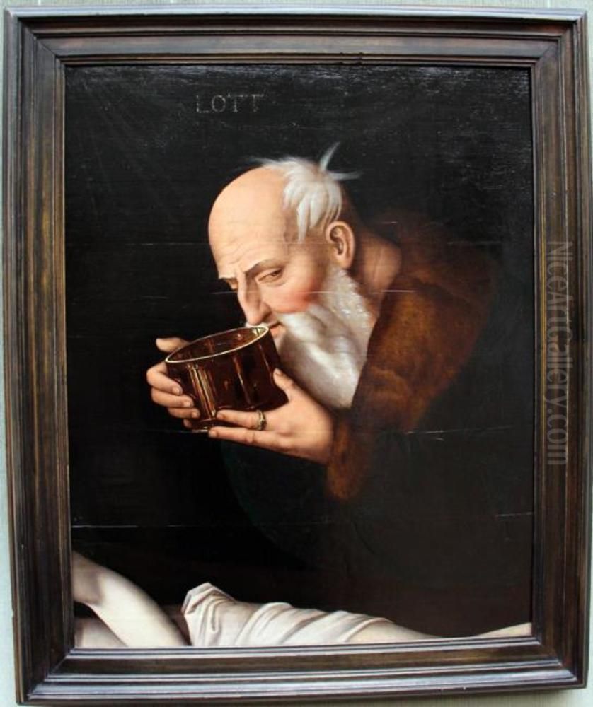 Lot und seine Tochter (Fragment) Oil Painting by Hans Baldung Grien