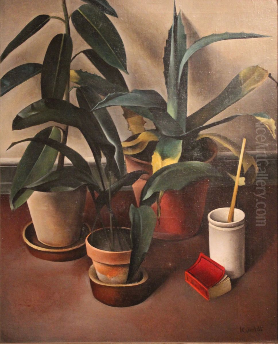 Still Life I Oil Painting by Alexander Kanoldt