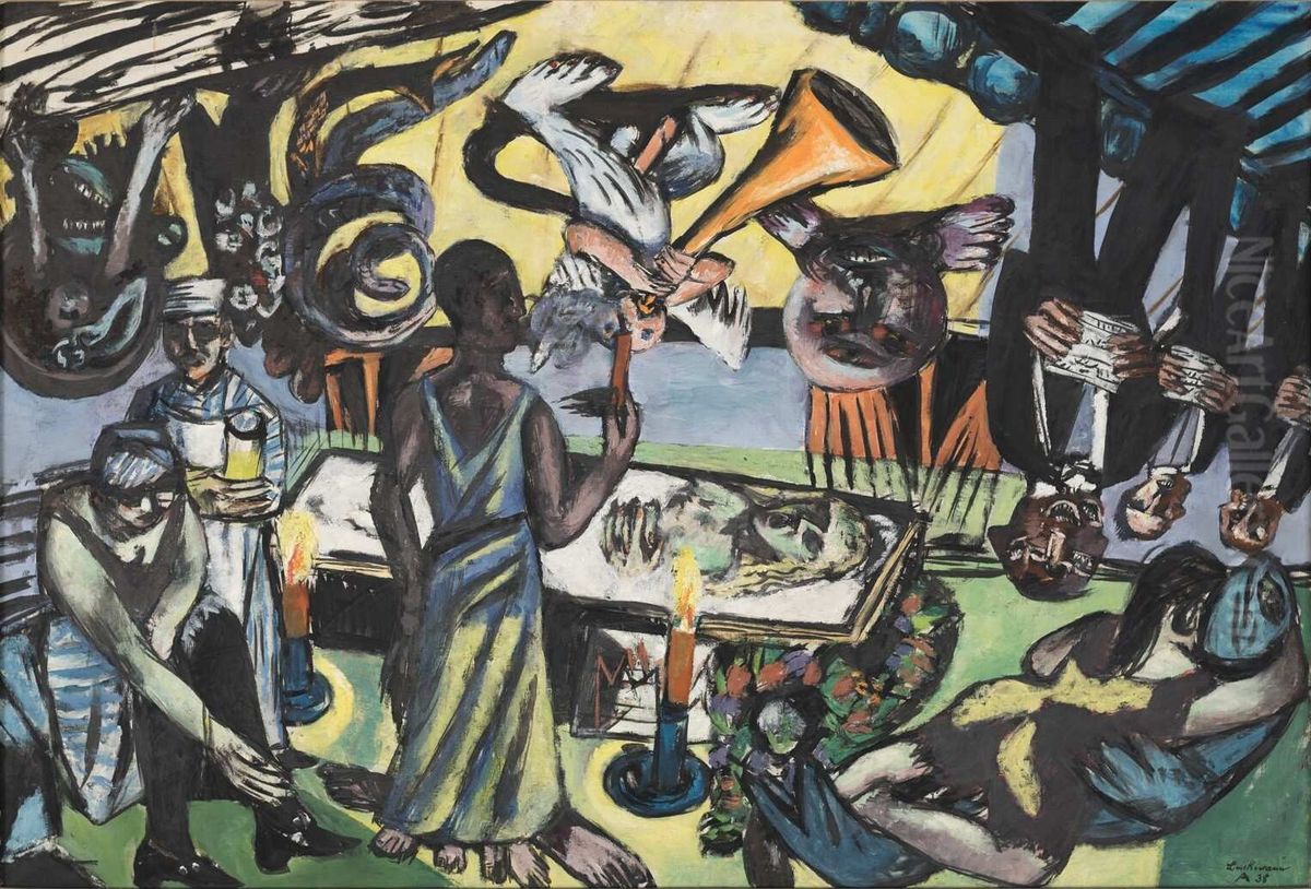 Tod Oil Painting by Max Beckmann