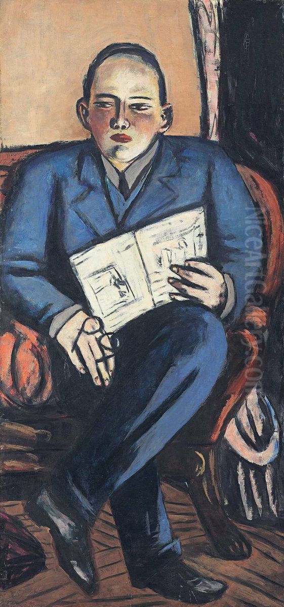 Bildnis Erhard Gopel Oil Painting by Max Beckmann