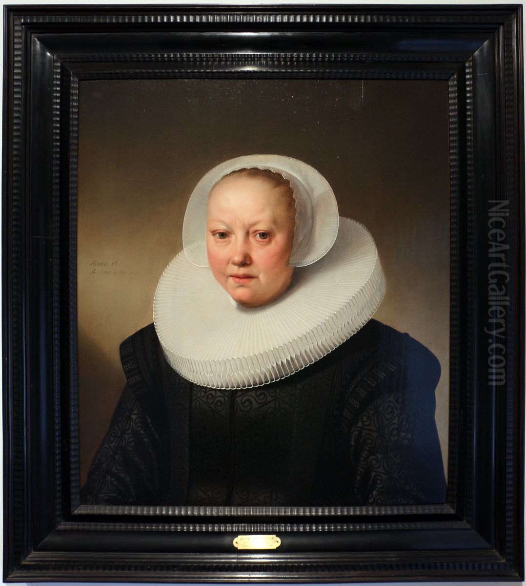Portrait of Geertruyd Everwijn (....-1660) Oil Painting by Jacob Gerritsz. Cuyp