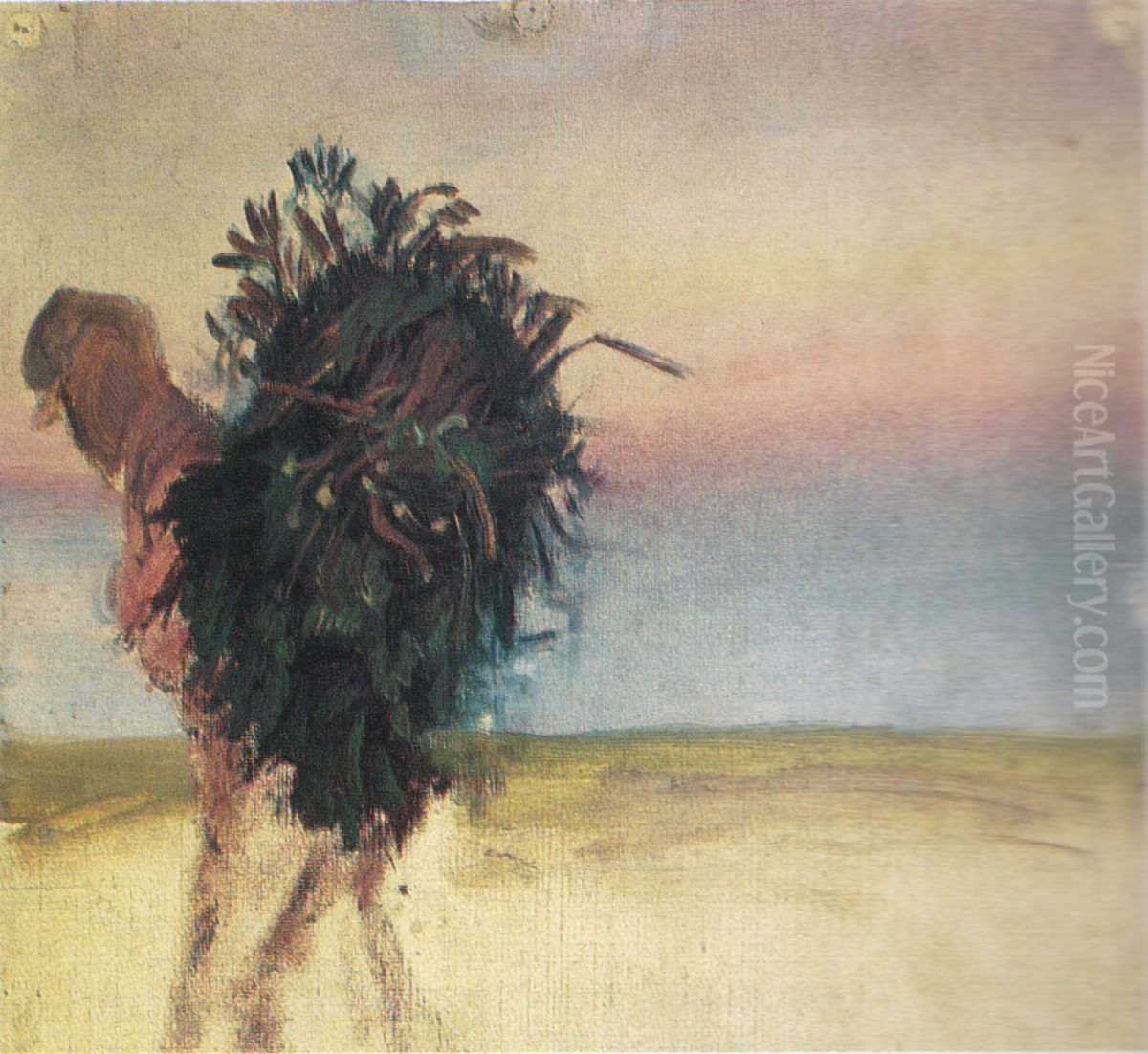 Per Bollerhus med risknippe pa heden Oil Painting by Anna Ancher