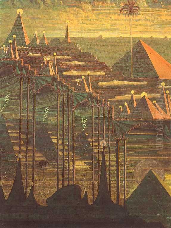 Allegro Oil Painting by Mikalojus Konstantinas Ciurlionis