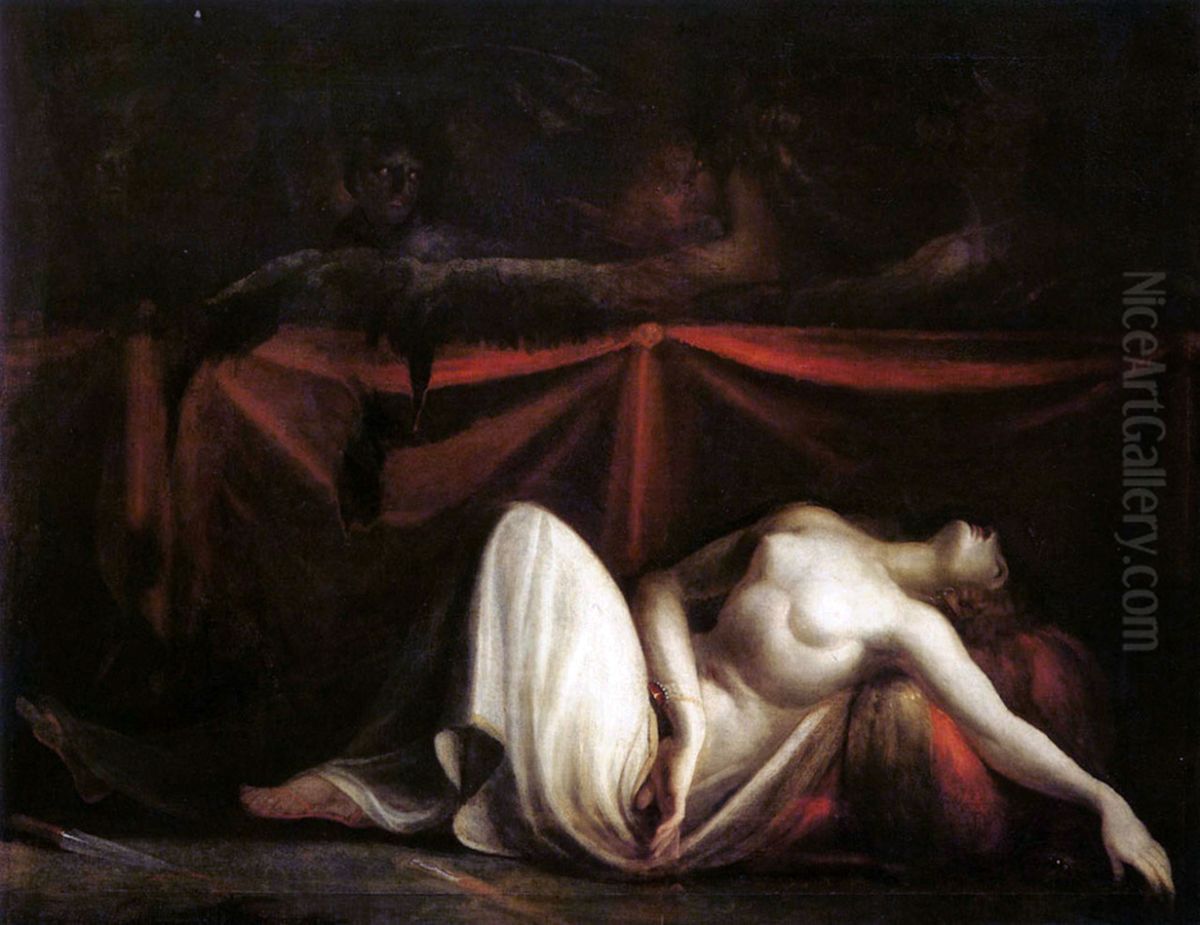 Assassinated Woman and the Furies Oil Painting by Henry Fuseli