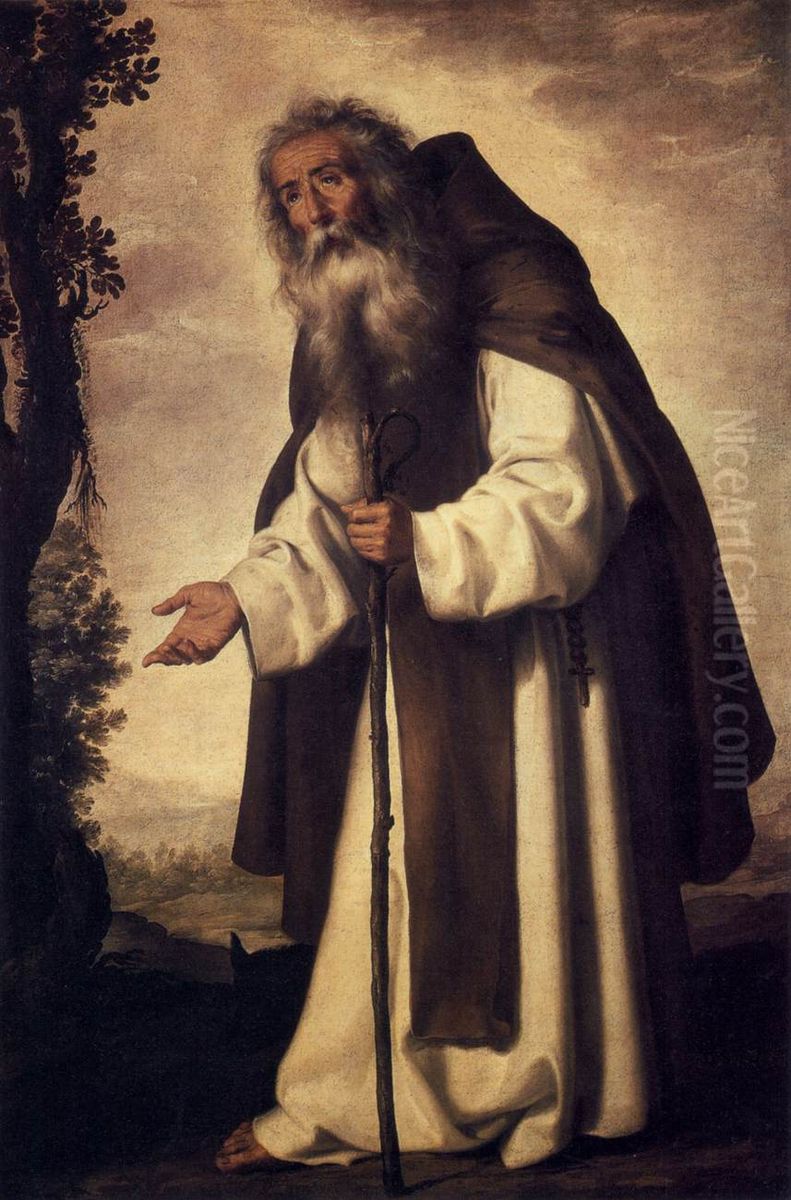 St Anthony Abbot Oil Painting by Francisco De Zurbaran