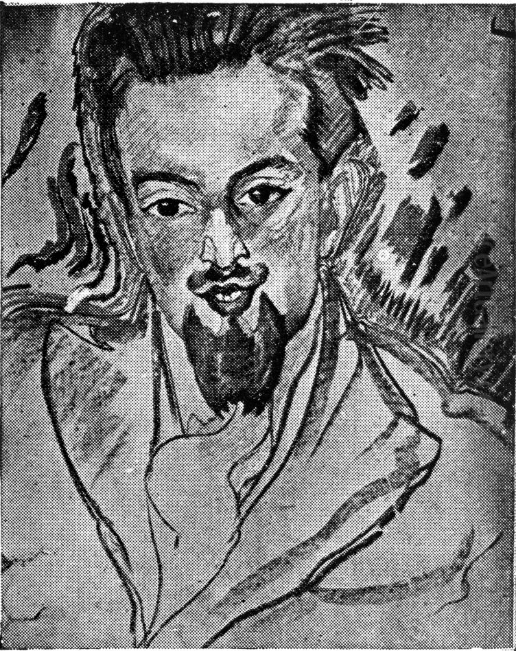 Portret Jana Brzekowskiego Oil Painting by Stanislaw Ignacy Witkiewicz (Witkacy)