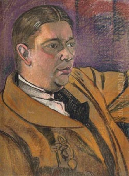 Portrait of Stefan Kiedrzynski Oil Painting by Stanislaw Ignacy Witkiewicz (Witkacy)
