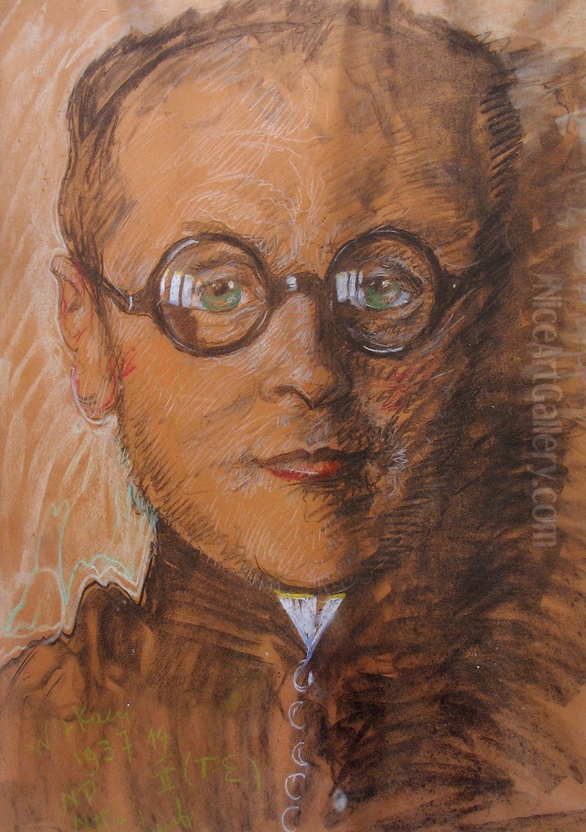 Portret ks. Henryk Kazimierowicza Oil Painting by Stanislaw Ignacy Witkiewicz (Witkacy)