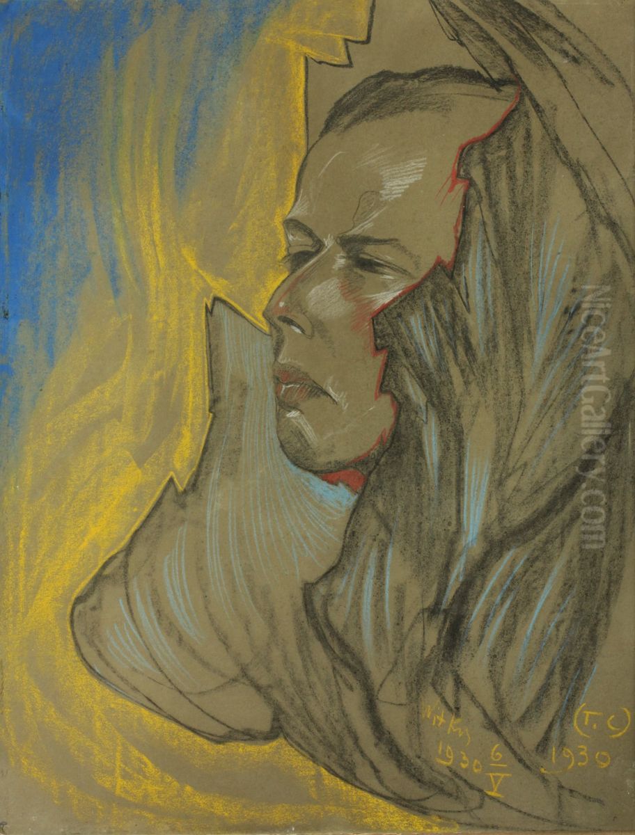 Portrait of Michal Choromanski Oil Painting by Stanislaw Ignacy Witkiewicz (Witkacy)