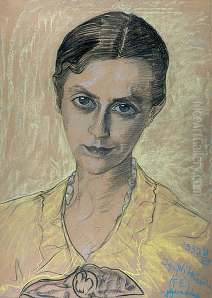 Portrait of Ms Metallmannowa Oil Painting by Stanislaw Ignacy Witkiewicz (Witkacy)