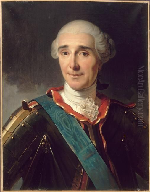 Guy Michel de Durfort de Lorges, duc de Lorges et de Randan (1704-1773) Oil Painting by Hortense Haudebourt-Lescot