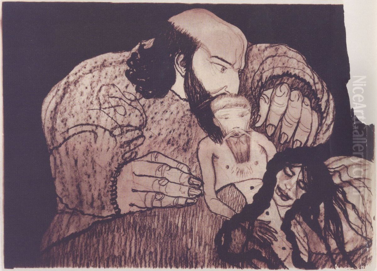 Variation on Miss Czerwijowska's dream Oil Painting by Stanislaw Ignacy Witkiewicz (Witkacy)