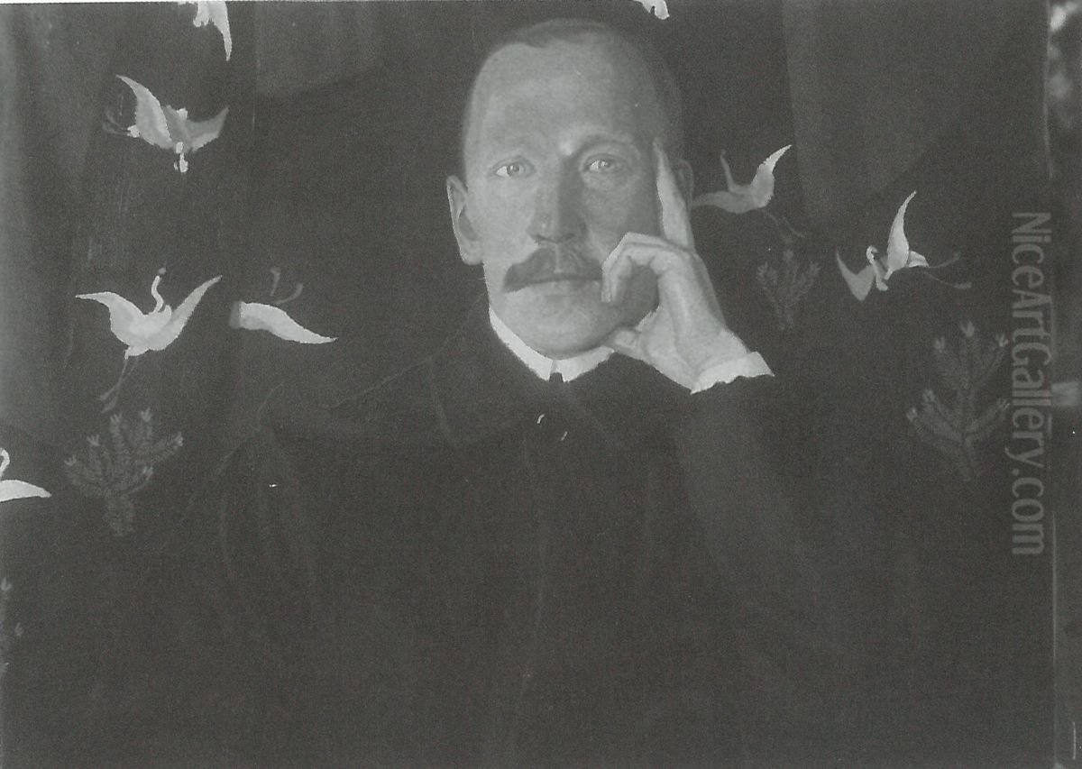 Lithuenian Duke Tadeusz Fiend Korwicz Kornilo Kornilowicz, chairman for the preservation of the mountain pine Oil Painting by Stanislaw Ignacy Witkiewicz (Witkacy)