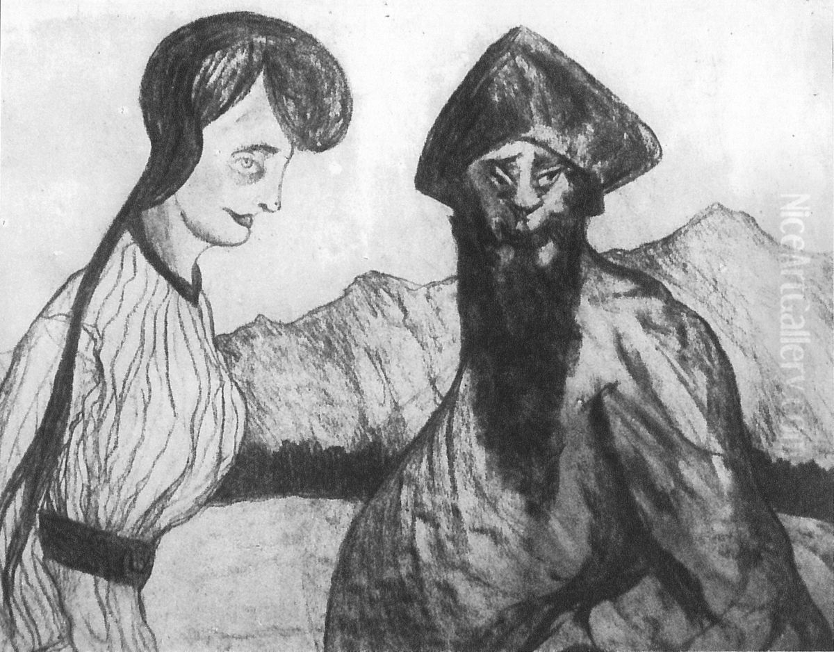 Nie to chcialem powiedziec Oil Painting by Stanislaw Ignacy Witkiewicz (Witkacy)