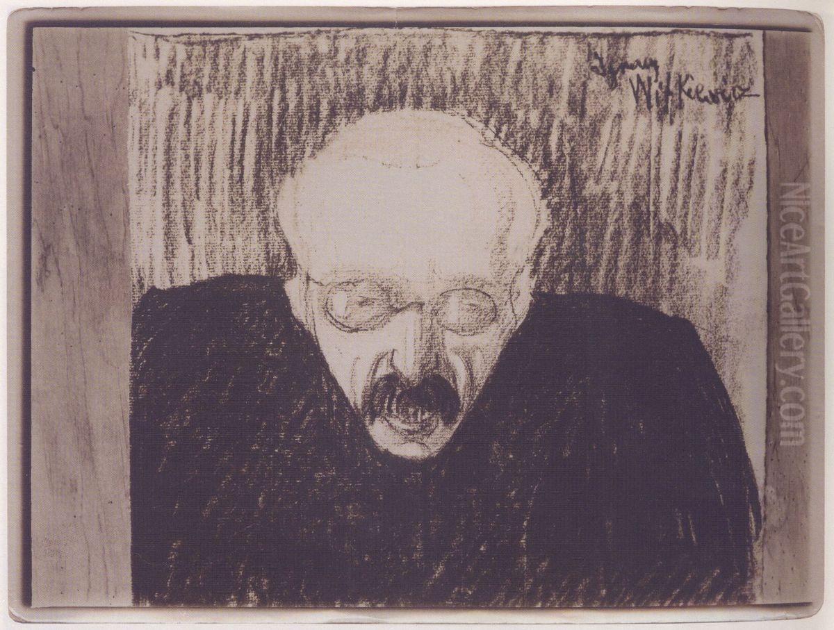 Dr. Ignacy Wasserberg (from memory) Oil Painting by Stanislaw Ignacy Witkiewicz (Witkacy)